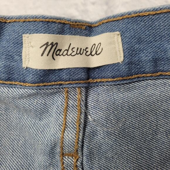 Madewell The Perfect Jean Short High Rise Distressed Frayed Hem L4403 size 24 - Picture 3 of 12
